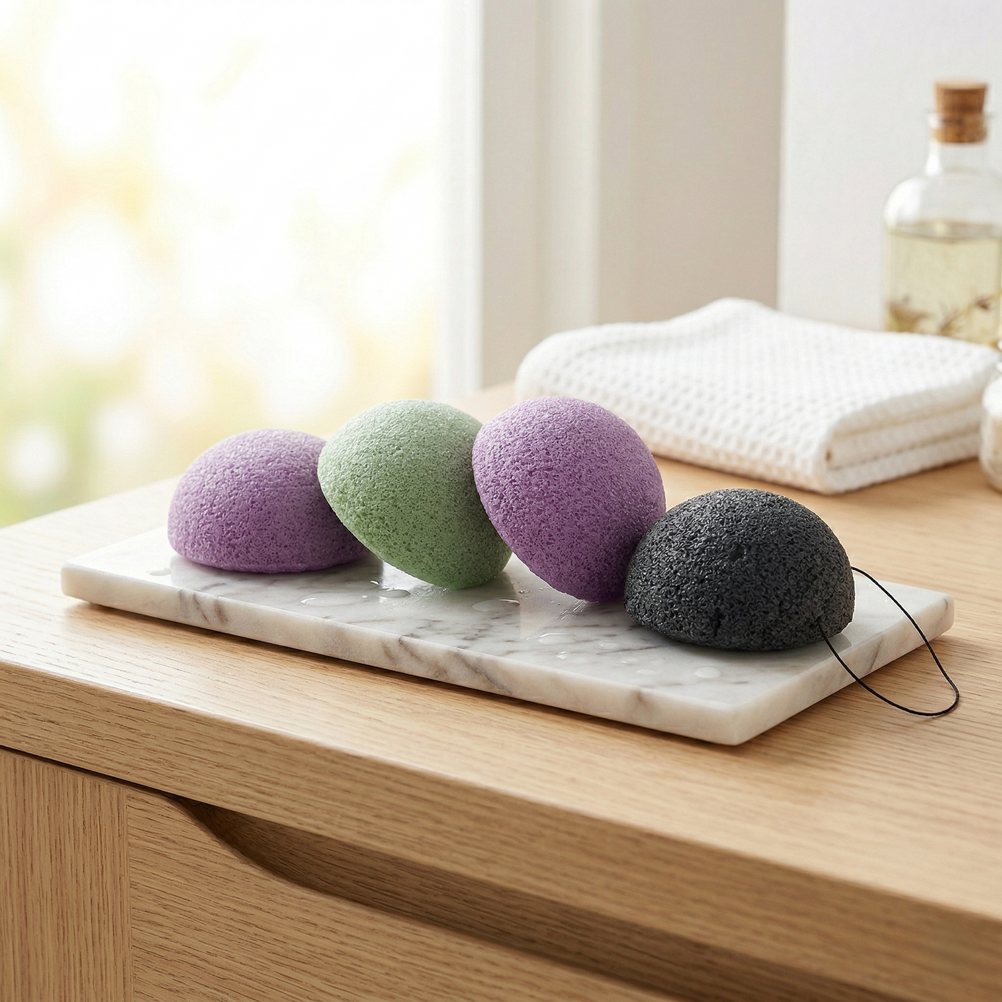 ספונג הקונג'ק לניקוי עדין וטבעי של הפנים